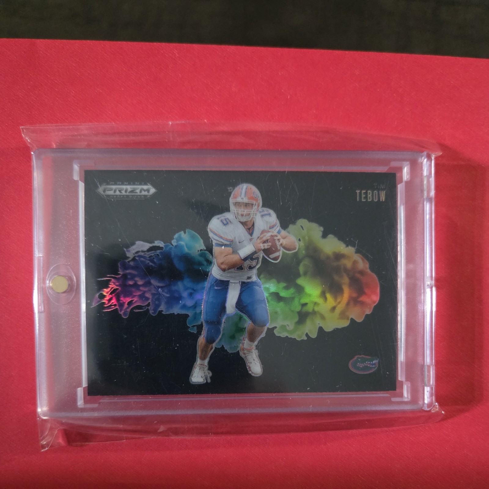 2025 PANINI PRIZM DRAFT TIM TEBOW #29 BLACK COLOR BLAST PRIZMS SP FLORIDA GATORS