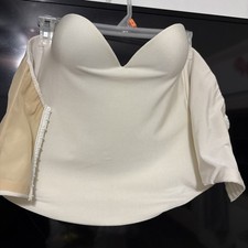 David s bridal white corset bustier strapless with boning slimming 38B shaper