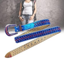 Nightclub Waist Belt Shinning Full Sequins Belt for Woman Men Jeans Formal Dress