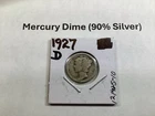 1927 D Mercury 90% Silver Dime from Denver Mint US Coin 121425 10q