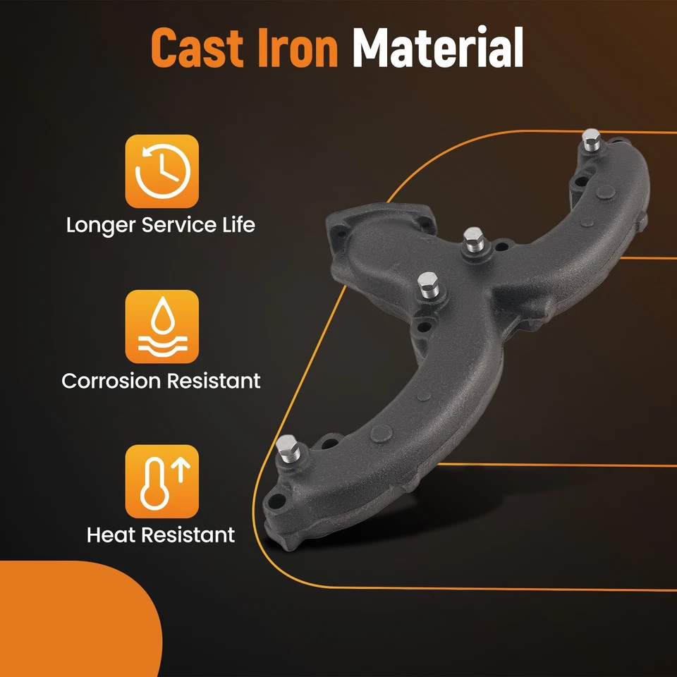 Conjunto de colector de escape derecho para camioneta GMC C15/C25/C35 V8 5,0 L 1969-72 674-199 Foto 4 de 4