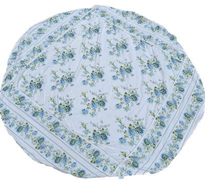 April Cornell Tablecloth Floral Blue Green Flowers Classic Florals Rare Vintage!
