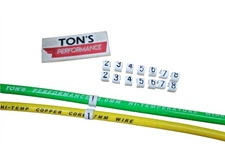 7-8mm Spark Plug Wire Marker Clip-On White Nylon Clips Black Number 2 set