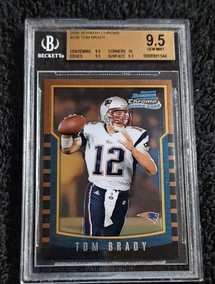 2000 Bowman Chrome Tom Brady Rookie BGS 9.5 GEM MINT 🔥( 10 ) 9.5