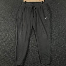 Gymshark Mens Joggers Black Drawstring Sweatpants Size L Activewear Training