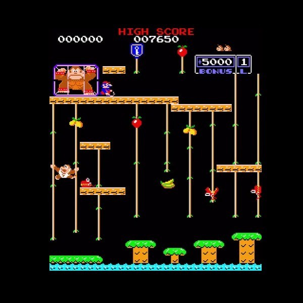 Usado Burro Kong Jr. Con Jamma Arnés + Imagen Invertir Tabla, Amp & Volumen