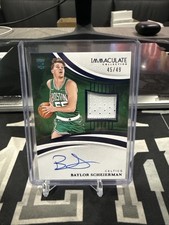 2024-25 Immaculate Baylor Scheierman RPA Rookie PATCH AUTO #/49 Celtics