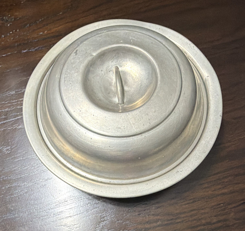 Antique Winthrop Pewter Lidded Dish / Bowl, possibly 1920s Reed and Barton