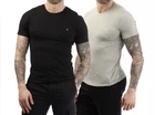 CALVIN KLEIN 2Pack Crew Neck T-Shirts Grey/Black Size Uk Medium RRP £39 #GG2