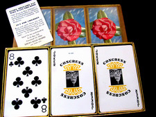 ASSORTED GAMES w/VINTAGE 'Set of 3' CONGRESS CELU TONE PLAYING CARDS Orig Box