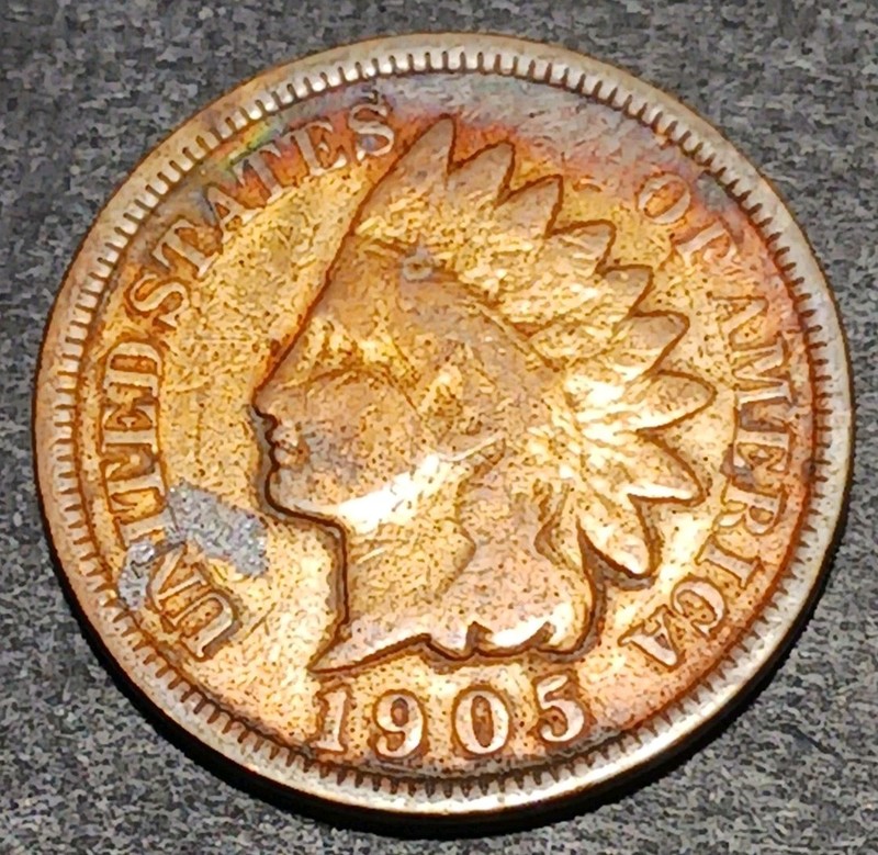 1905 Indian Head Cent Penny Antique Copper U.S.A. One Cent Coin Avg Circ 