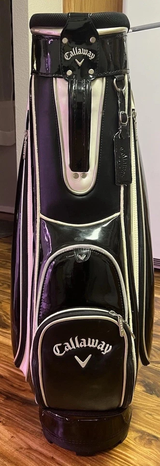 Сумка для гольфкара Callaway черная/белая искусственная кожа 3 разделителя женская - Изображение 4 из 4