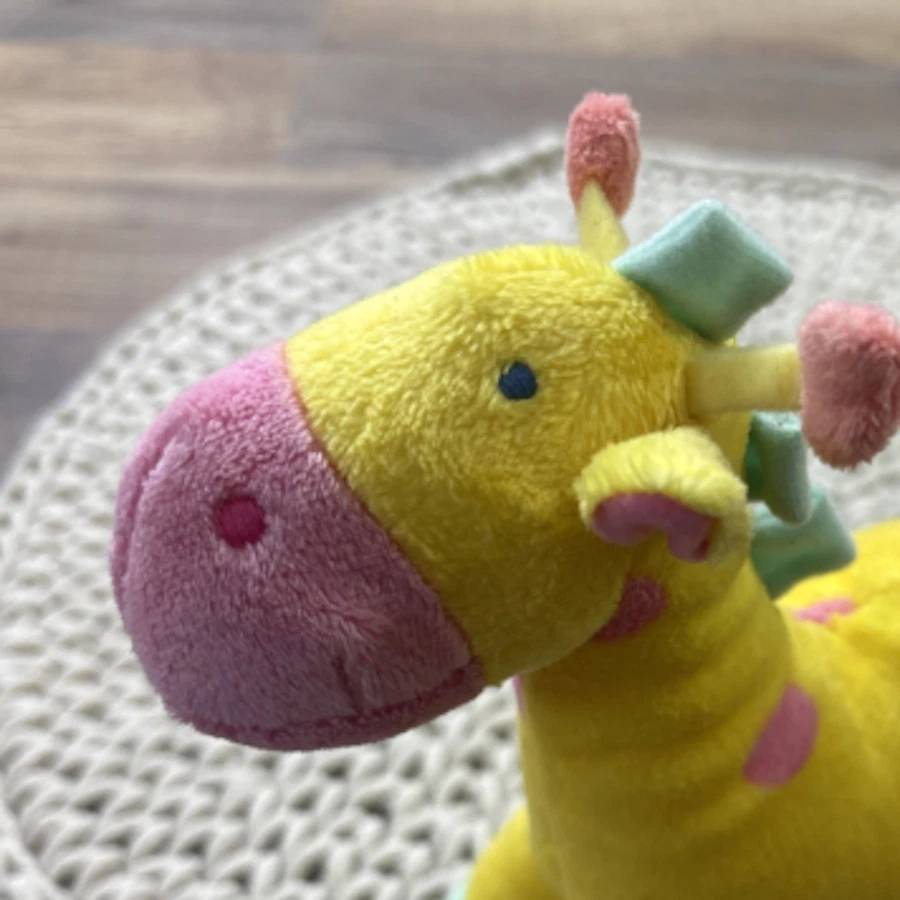 Juguete de peluche vintage Manhattan Jingle jirafa jirafa juguete para bebé 6,5” animal de peluche Foto 3 de 4