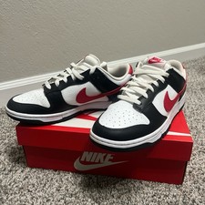 Size 8.5 - Nike Dunk Low Black White Red for sale online | eBay