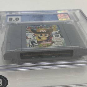 Nintendo 64 N64 Mario Party 2 NFR Not For Resale CGC Graded 8.0 Kiosk Store Demo