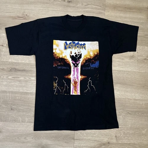 Rare Vintage 90s Destruction Shirt Infernal Overkill Thrash 1990s vintage concert t-shirt, vintage, single stitch, B+ condition