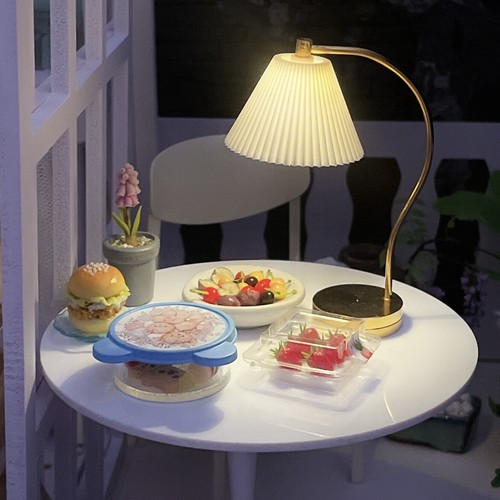 Desk Lamp Light Dollhouse Miniatures 1/6 Scale Accessories Study Room Market - Picture 8 of 11