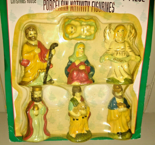 Christmas House 7 Piece Porcelain Nativity Figurines - New - Picture 2 of 7