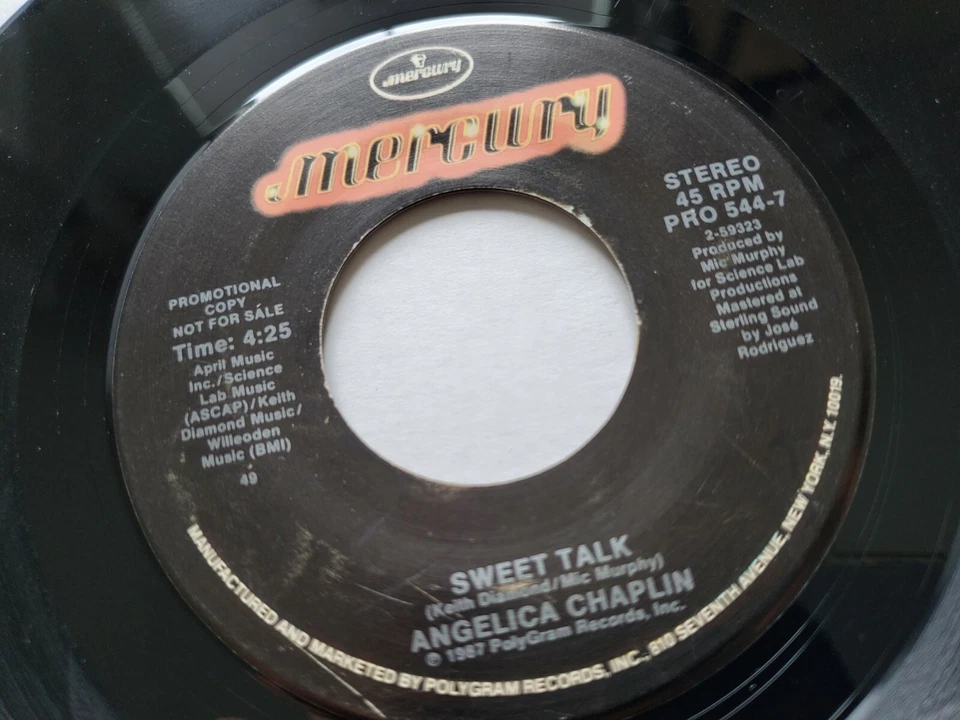 ANGELICA CHAPLIN - Sweet Talk 7" RARE PROMO SYNTH-POP Disco Electro 1987 (NM-) Foto 2 de 2