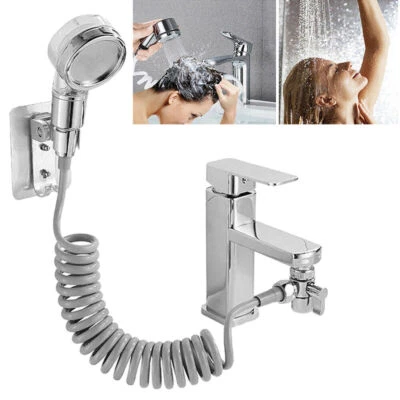 Head Spray Tap Attachment set Bathroom Faucet Sprayer Sink Hose Handheld Shower