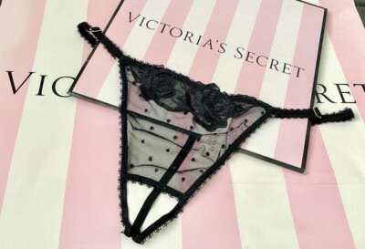 NEW Victoria's Secret Adjustable Crotchless V-String Thong Panty