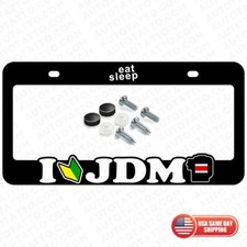 I Heart Love Jdm Eat Sleep Jdm Front Or Rear License Plate Frame Cover Decorate