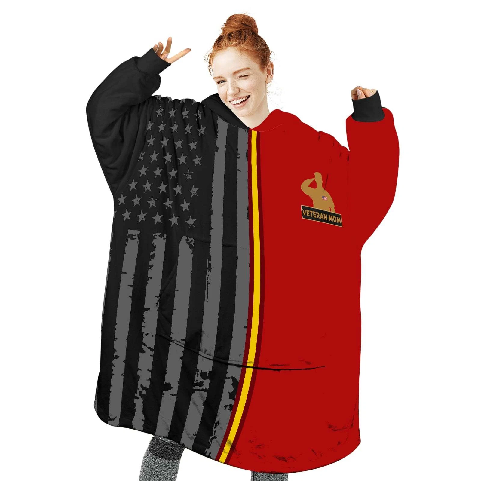 Personalized Blanket Hoodies, All Gave Some Some Gave All US Veteran Dad