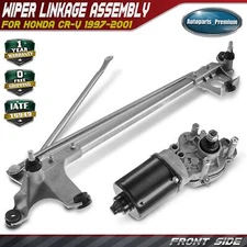 Front Windshield Wiper Linkage Assembly with Motor for Honda CR-V 1997-2001 2.0L