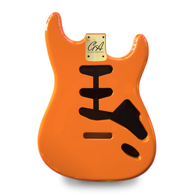 Stratocaster Gitarrenkorpus SSS Für Fender   Capri Orange   2-teiliger Alder