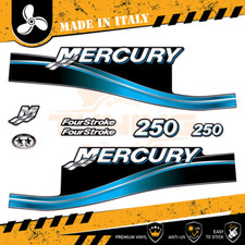 Decalcomania Adesivi Motore Fuoribordo Mercury 250 cv - Four Stroke BLU