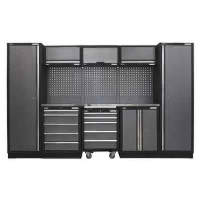Sealey Modular Storage System Combo - Stainless Steel Worktop Garage Workshop...
