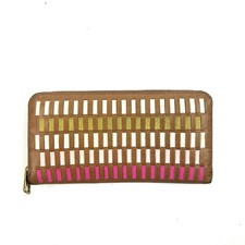 Fossil Emma Accordion Wallet Multicolor Weave Zip Around Clutch Organizer