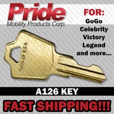 A126 Mobility Scooter Key for Pride GoGo Celebrity Victory Legend
