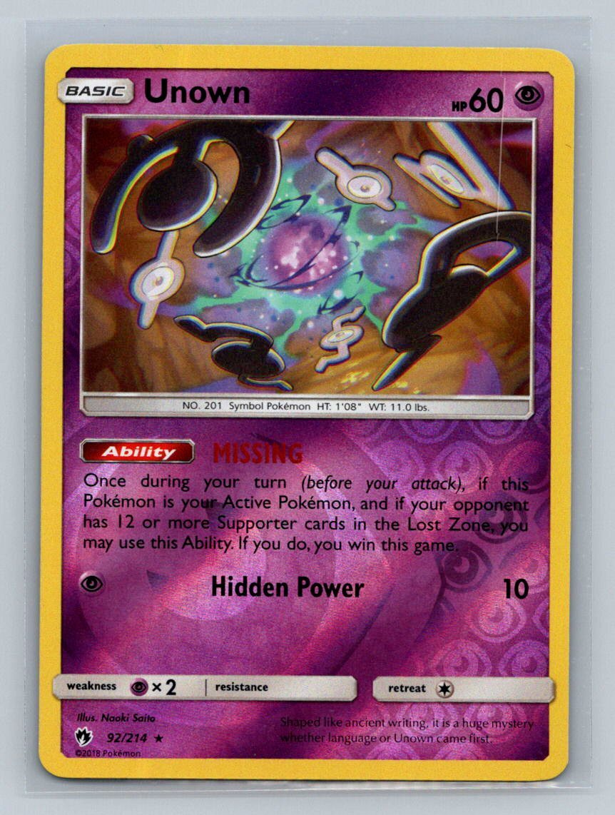 Unown Pokémon TCG Cards for sale | eBay
