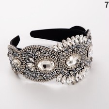 1X Retro French Rhinestone Headband Hair Hoop Shiny Bling Luxury Head Accessory