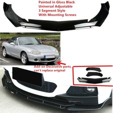 Add-on Universal For Mazda MX-5 MK II NB 98-05 Front Lip Splitter Spoiler Black