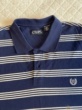 New Chaps Men's Classic Fit Blue Striped Polo Size XXL