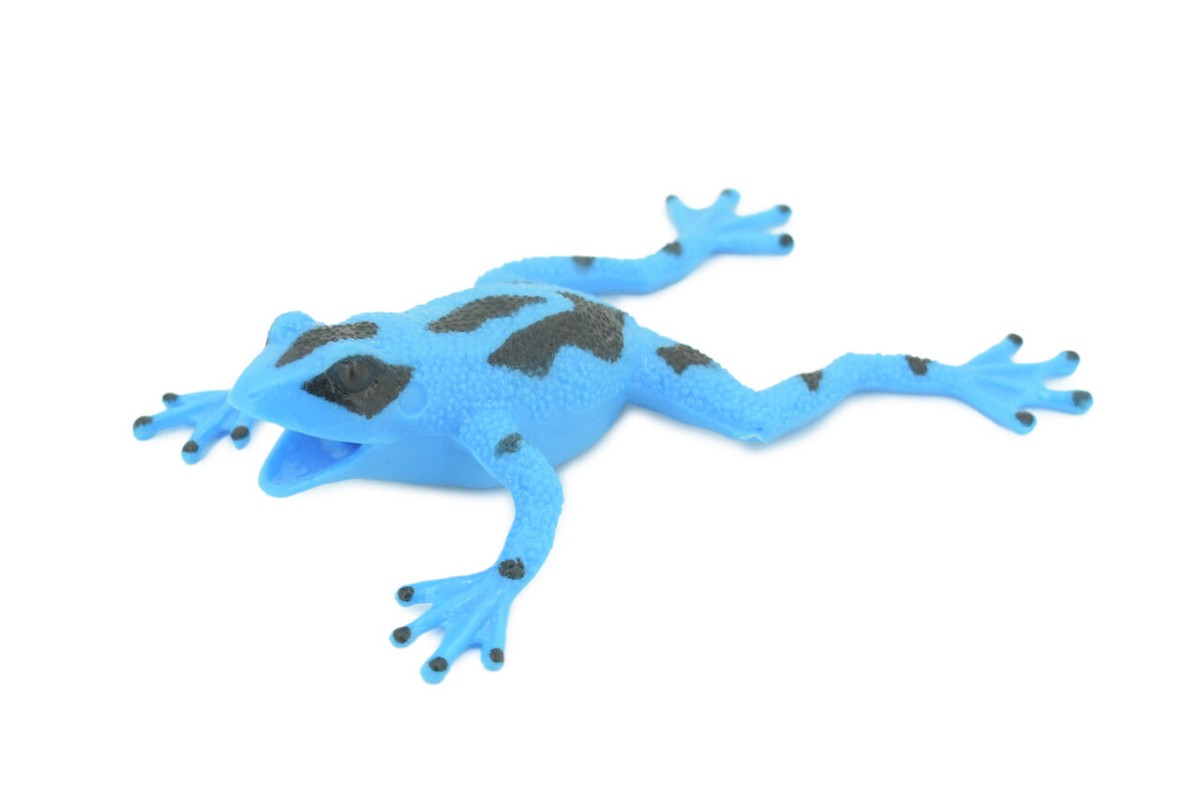 フロッグプロダクツ150 Frog Toy Stretchable, Blue, Squishy, Squeezable, Soft Rubber, Gift
