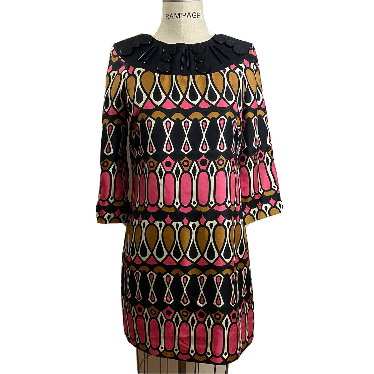 milly ofny Milly of NY geometric multicolor mini dress with embellished