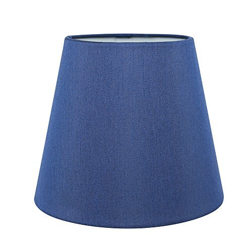 Set of 6 Blue Faux Silk Clip On Chandelier Lamp Shades 4inch by 6inch