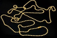 30 Inch Military Spec Brass Steel Army Dog Tag 2.4mm Ball 30" Chain