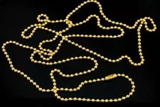 30 Inch Military Spec Brass Steel Army Dog Tag 2.4mm Ball 30" Chain