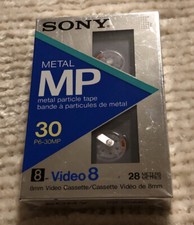 Vtg Sony Metal MP 8mm Video 8 30 P6-30 MP Blank Media Cassette NOS Sealed