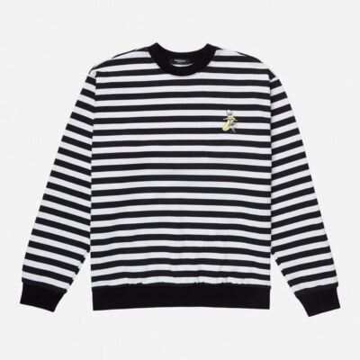 Bananas Monkey Earn Your Stripes crewneck sweater black and white size 2X