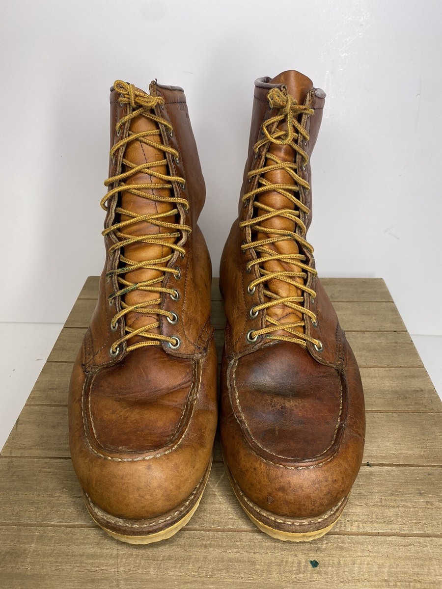 Vintage 1970s Red Wing Lace Up Insulated Red Wool Boots USA Made