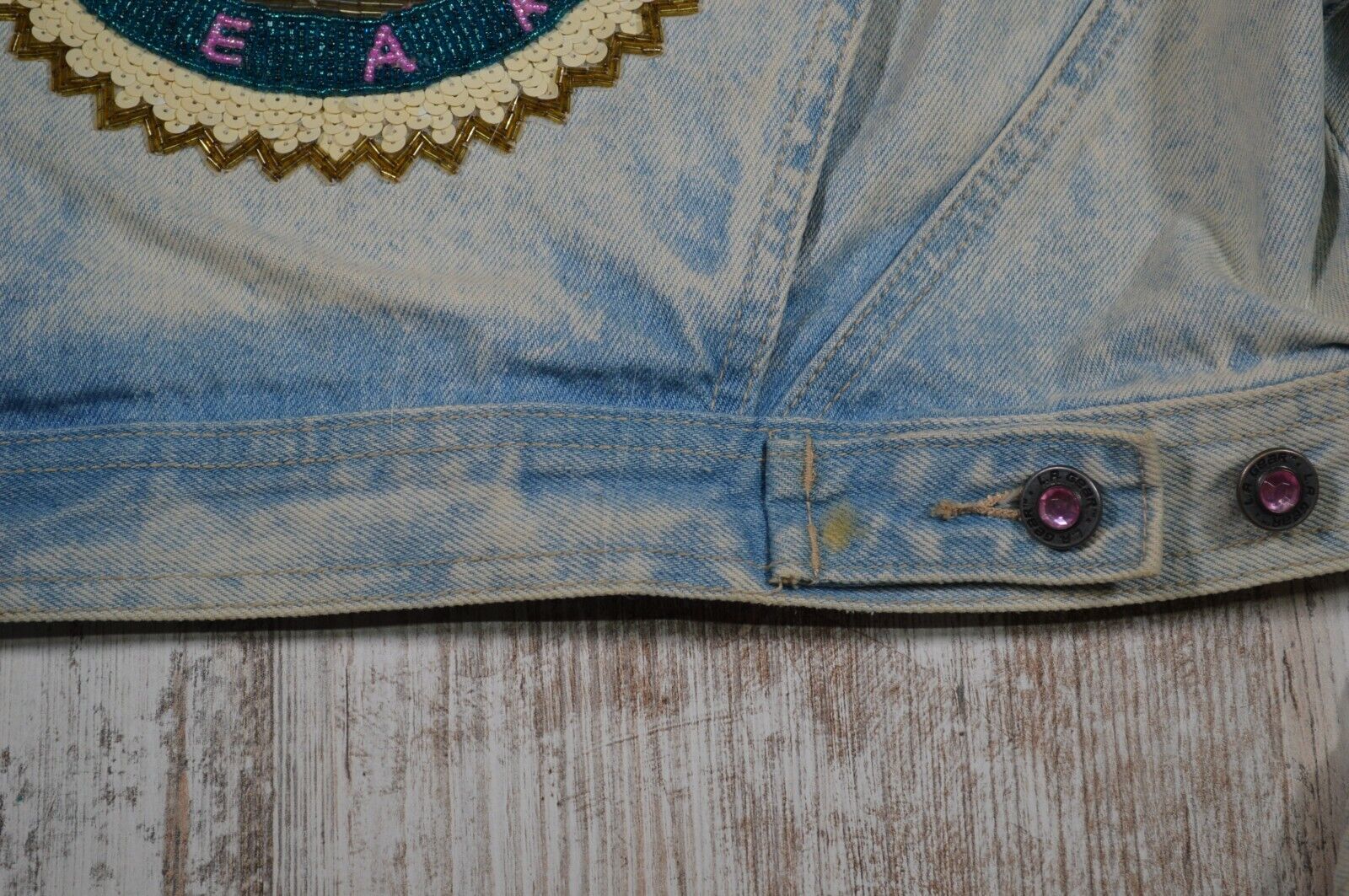 Vintage LA Gear Denim Jean Jacket Large VTG 80s 9… - image 9