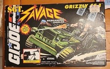 GI Joe 1994 Grizzly SS-1 Military Jeep Sgt Savage Command Vehicle Complete VTG