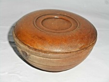 Hand Turned Wood Bowl Lid Dresser Trinket Box Farmhouse Boho Classic Rustic