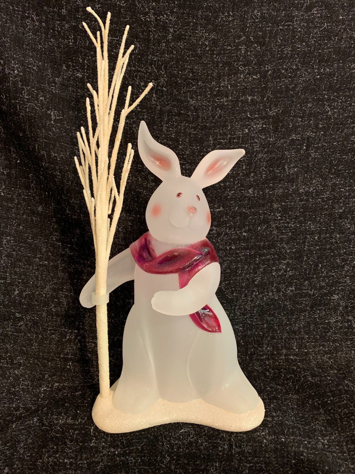 Rare JCPenney Acrylic Easter Bunny Tree With Multicolor Hanging Egg