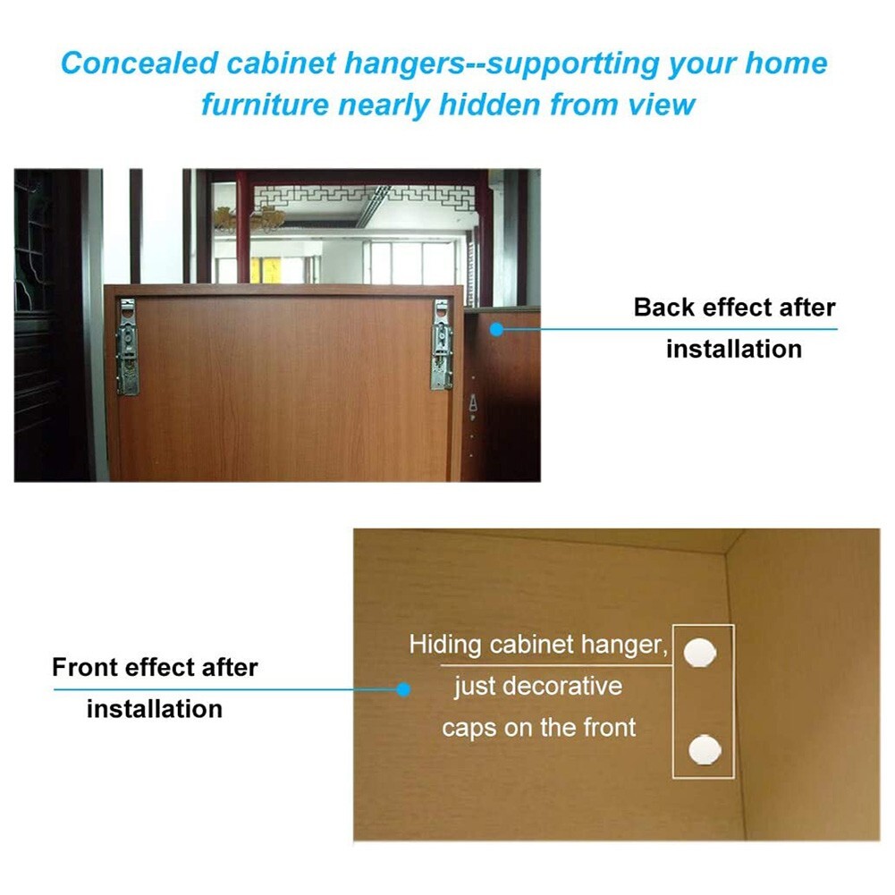 2PCS Durable Steel Concealed Wall Hanging Brackets For Kitchen Wall